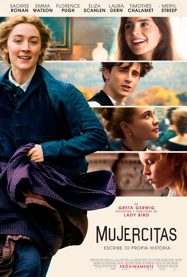 Emma Watson, Saoirse Ronan, Timothée Chalamet, Florence Pugh, and Eliza Scanlen in Little Women piccole donne (2019)