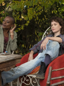 T'Nia Miller and Amelia Eve as Hannah and Jamie.