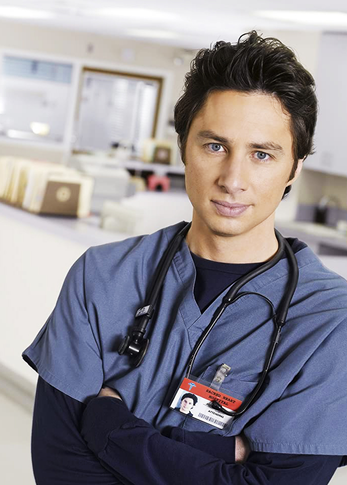 Zach Braff in scrubs