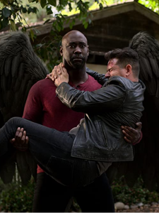 Kevin Alejandro and D.B. Woodside as Daniel Espinoza and Amenadiel in Lucifer