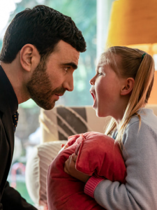 Brett Goldstein and Elodie Blomfield as Roy Kent and Phoebe in season two of Ted Lasso