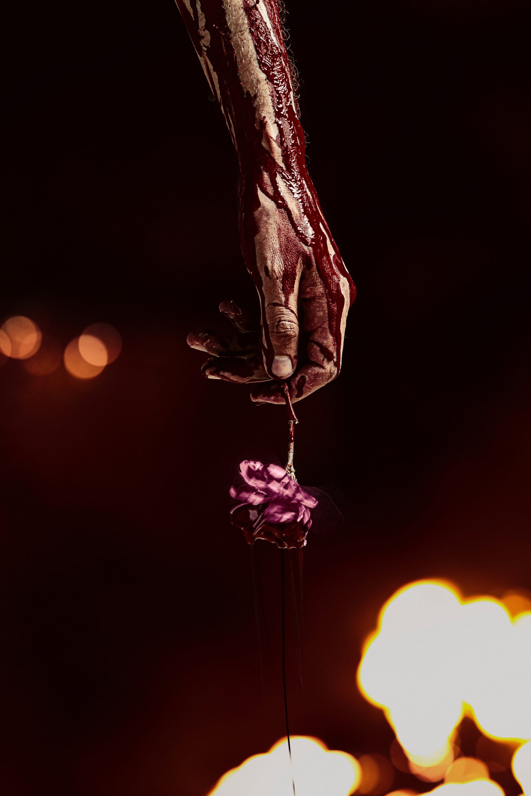 l'immortale di new orleansi - immagine do mano insanguinata con rosa