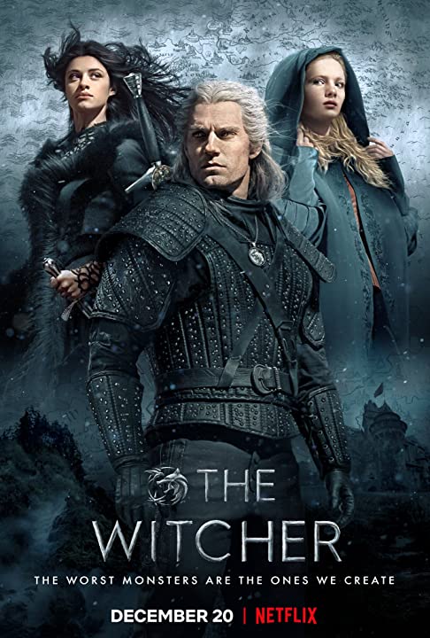 Henry Cavill, Freya Allan, and Anya Chalotra in The Witcher (2019)