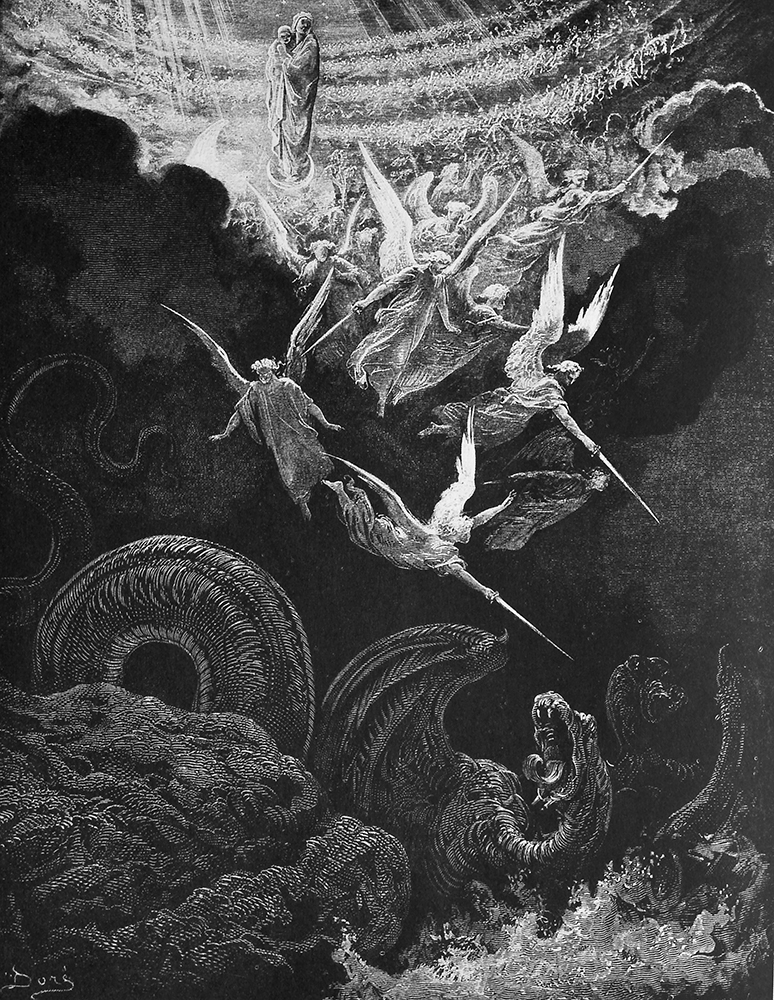 La guerra contro il drago, - Gustave Dorè
