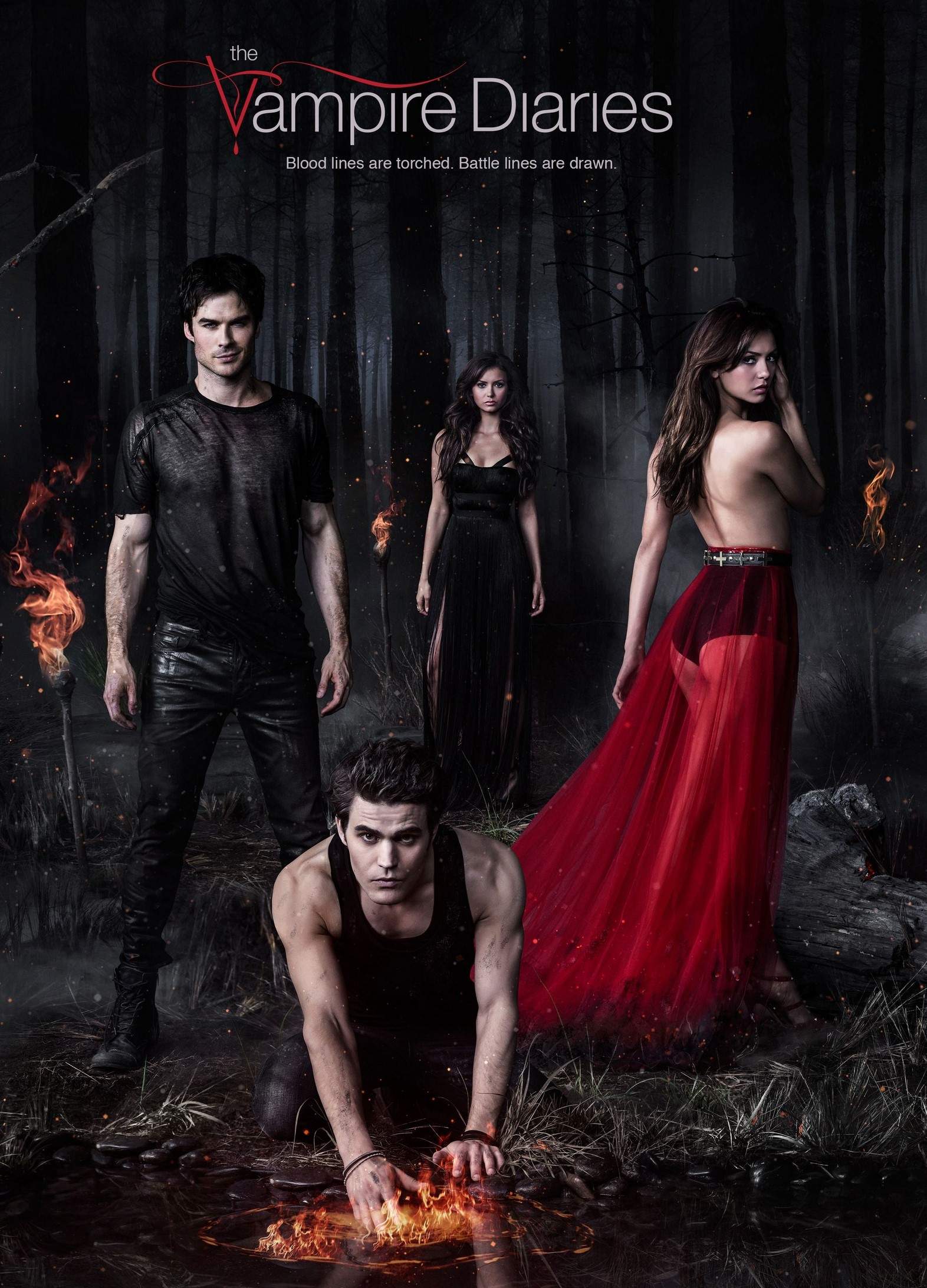 Ian Somerhalder, Paul Wesley, and Nina Dobrev in The Vampire Diaries (2009)