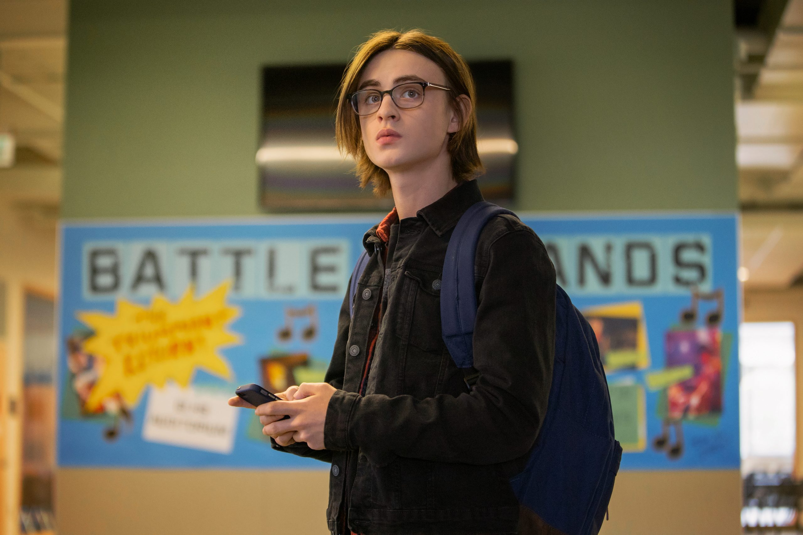 METAL LORDS (2022) Jaeden Martell as Kevin. Cr: Scott Patrick Green/NETFLIX