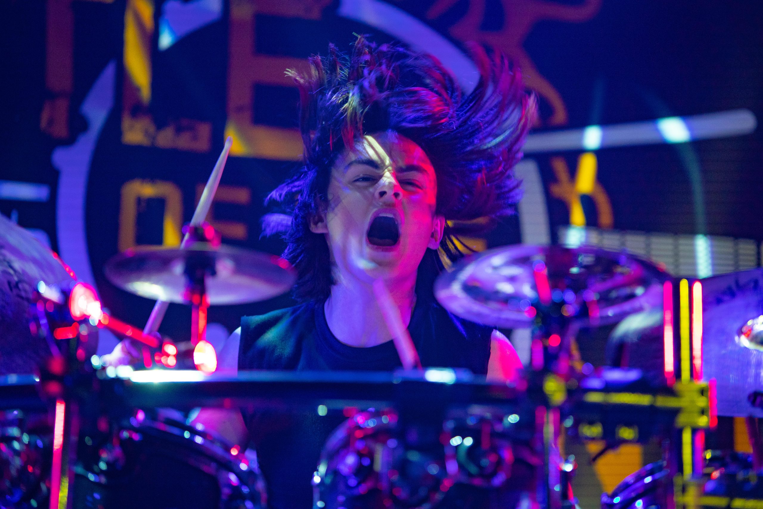 METAL LORDS (2022) Jaeden Martell as Kevin. Cr: Scott Patrick Green/NETFLIX