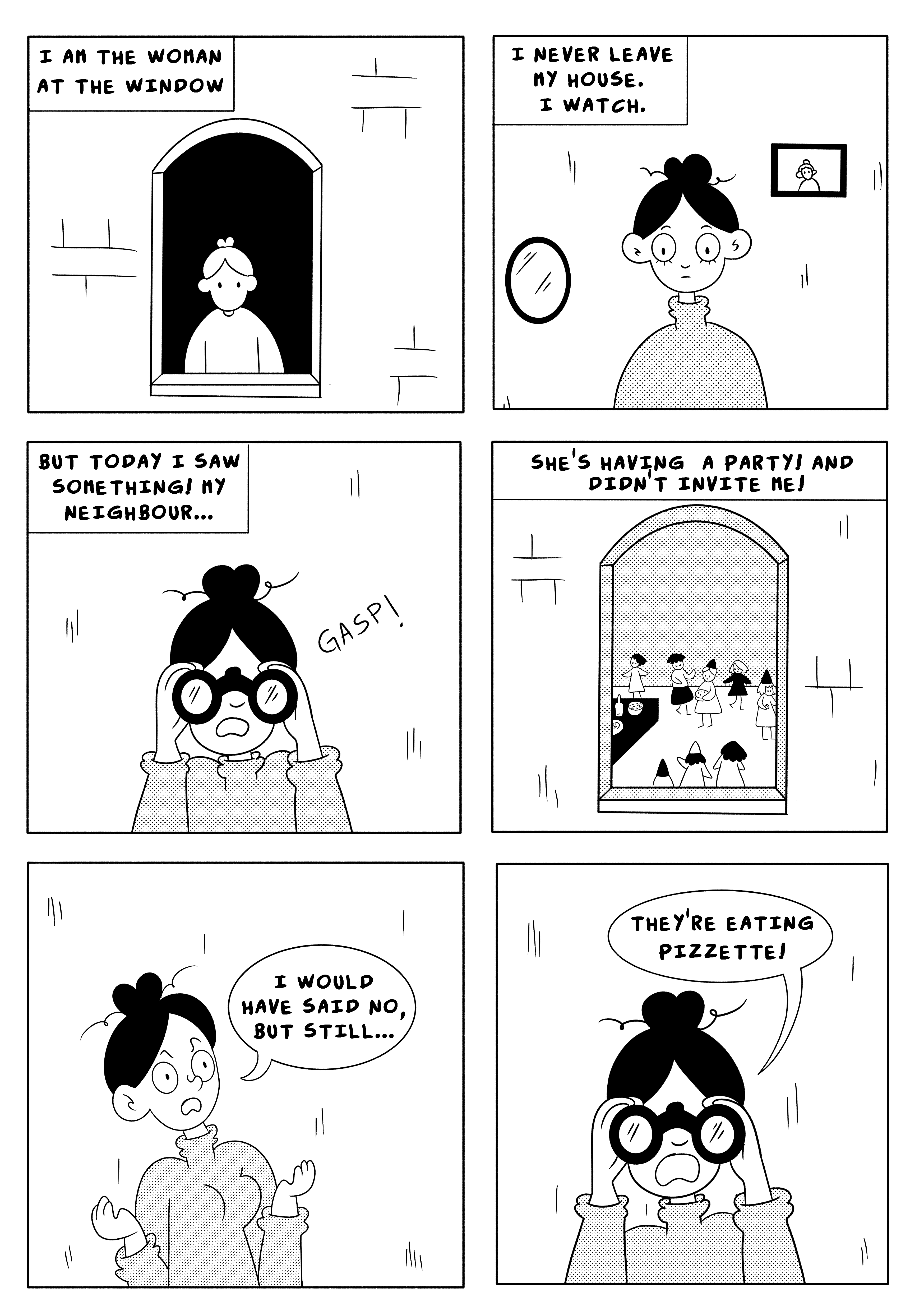The woman at the window comic