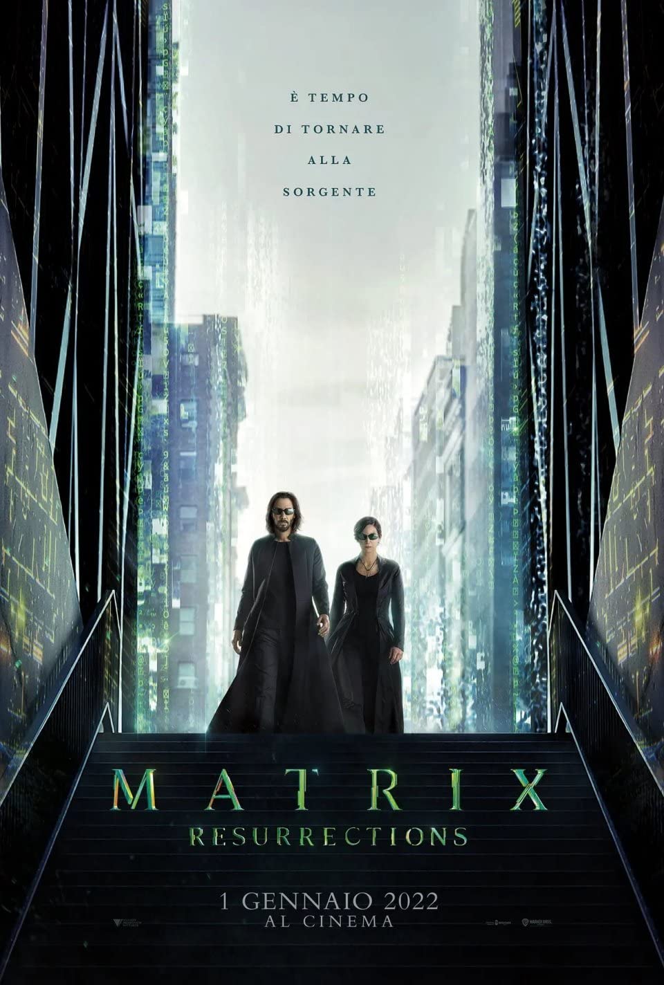 Keanu Reeves and Carrie-Anne Moss in Matrix Resurrections (2021)