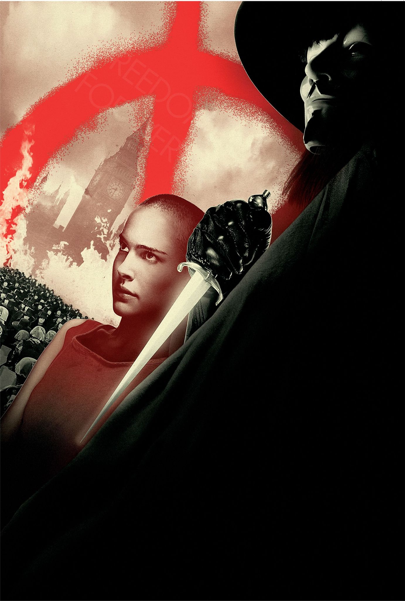 Natalie Portman and Hugo Weaving in V per Vendetta (2005)
