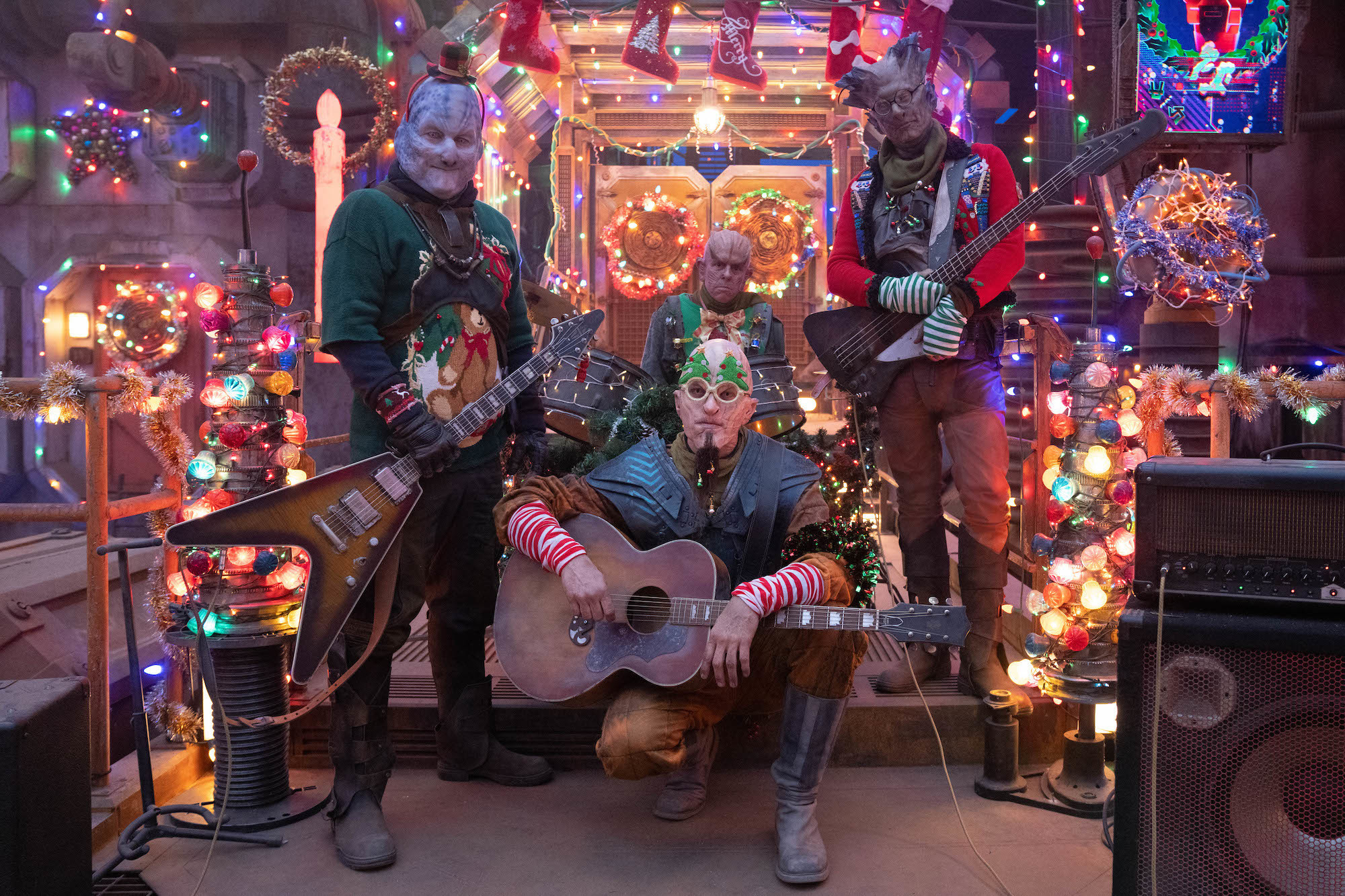 The Old 97’s in Marvel Studios' The Guardians of the Galaxy Holiday Special, exclusively on Disney+. Photo by Jessica Miglio. © 2022 MARVEL.