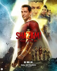 Helen Mirren, Djimon Hounsou, Lucy Liu, Adam Brody, Meagan Good, Rachel Zegler, Zachary Levi, D.J. Cotrona, Grace Caroline Currey, and Ross Butler in Shazam! fury of gods (2023)