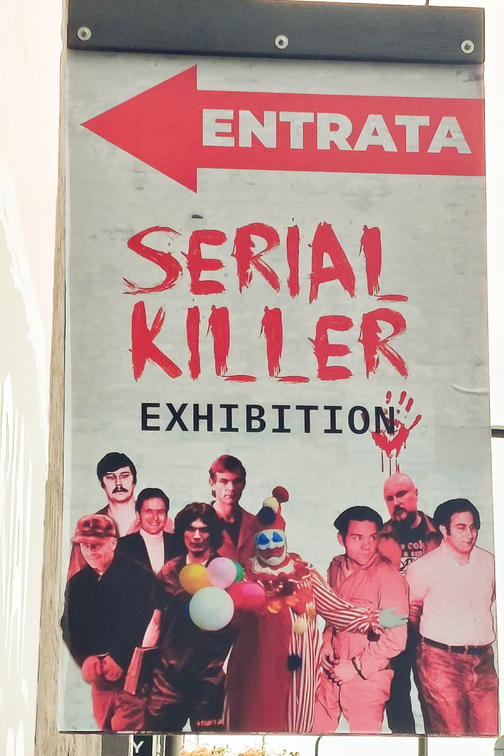 “Serial Killer Exhibition” Milano 2023 Locandina ingresso