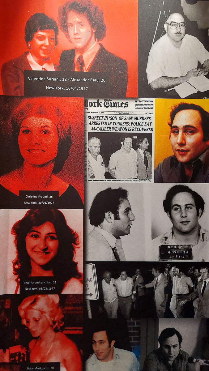 Infografica - Gli omicidi del Figlio di Sam presso “Serial Killer Exhibition” Milano 2023