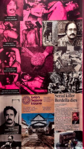 Infografica espositiva Robert Bardella presso “Serial Killer Exhibition” Milano 2023