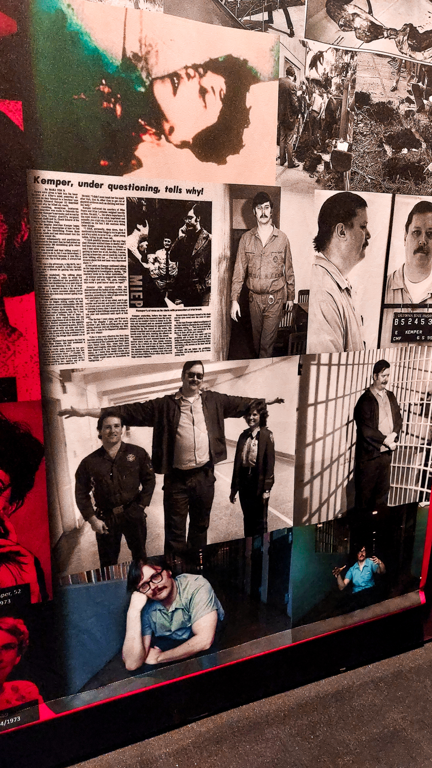 Infografica espositiva di Edmund Kemper presso “Serial Killer Exhibition” Milano 2023