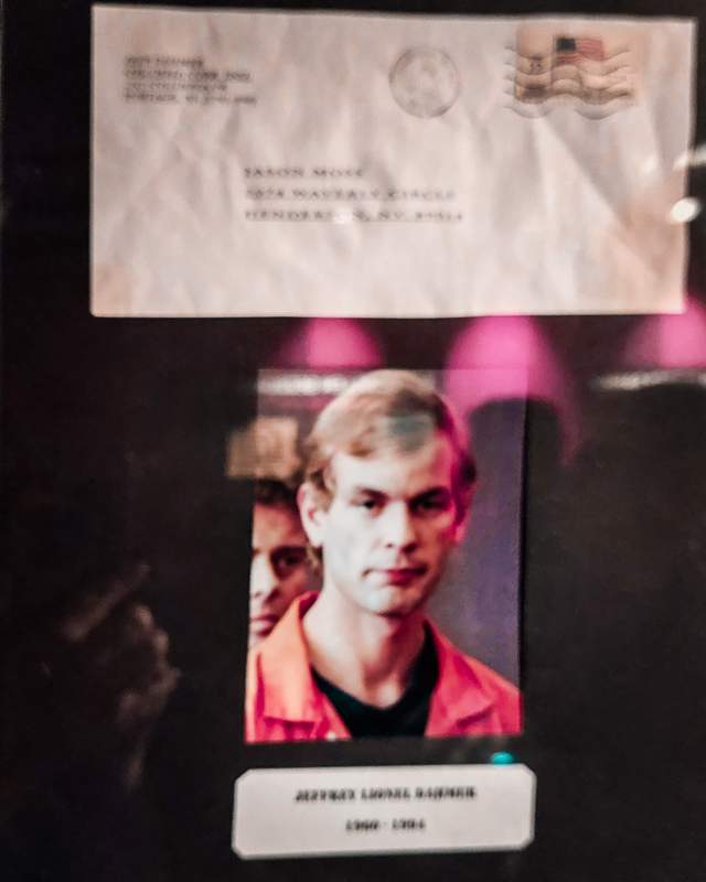Lettera di Jeffrey Dahmer in esposizione presso “Serial Killer Exhibition” Milano 2023
