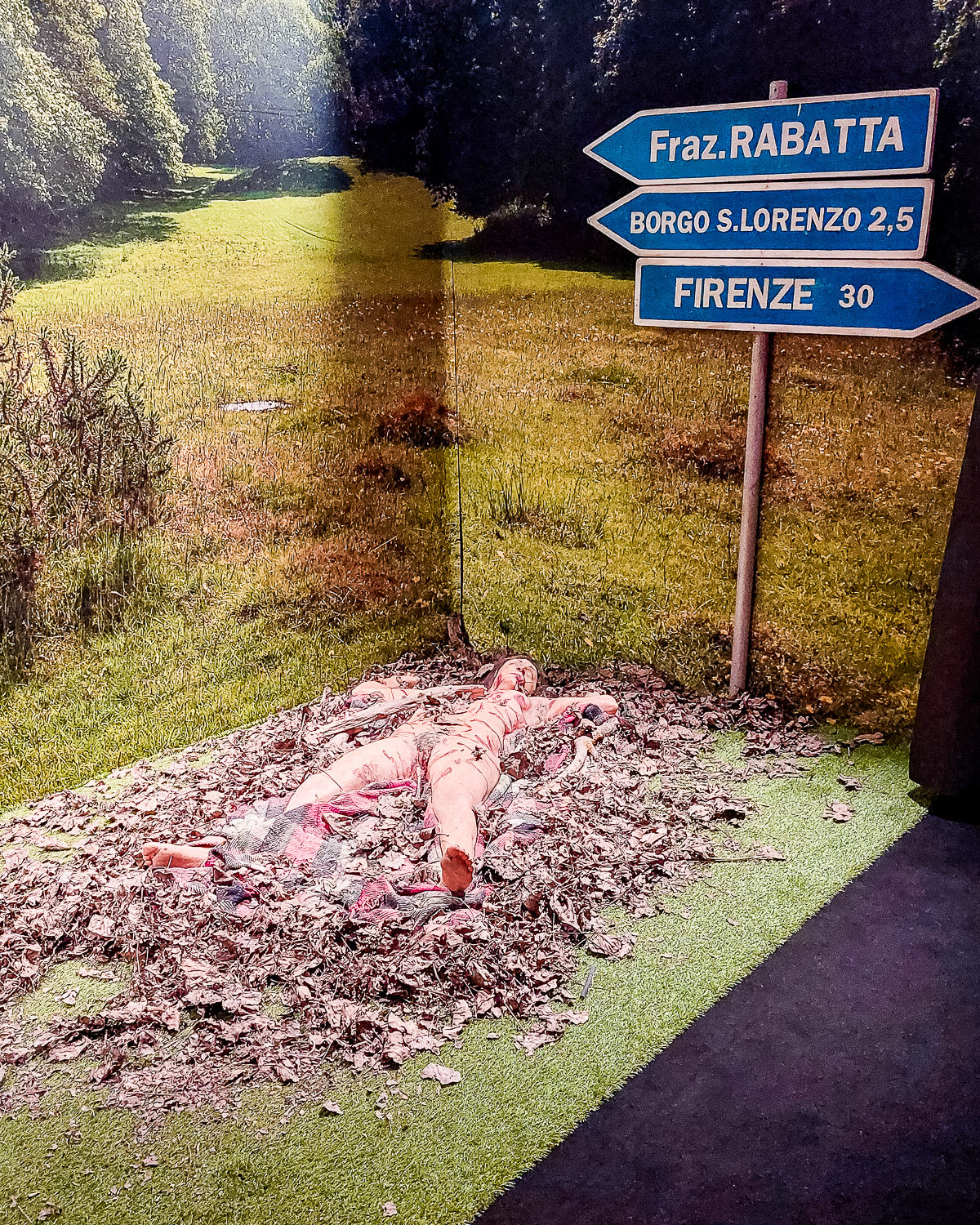 Ricostruzione della scena del crimine de il mostro di Firenze presso “Serial Killer Exhibition” Milano 2023