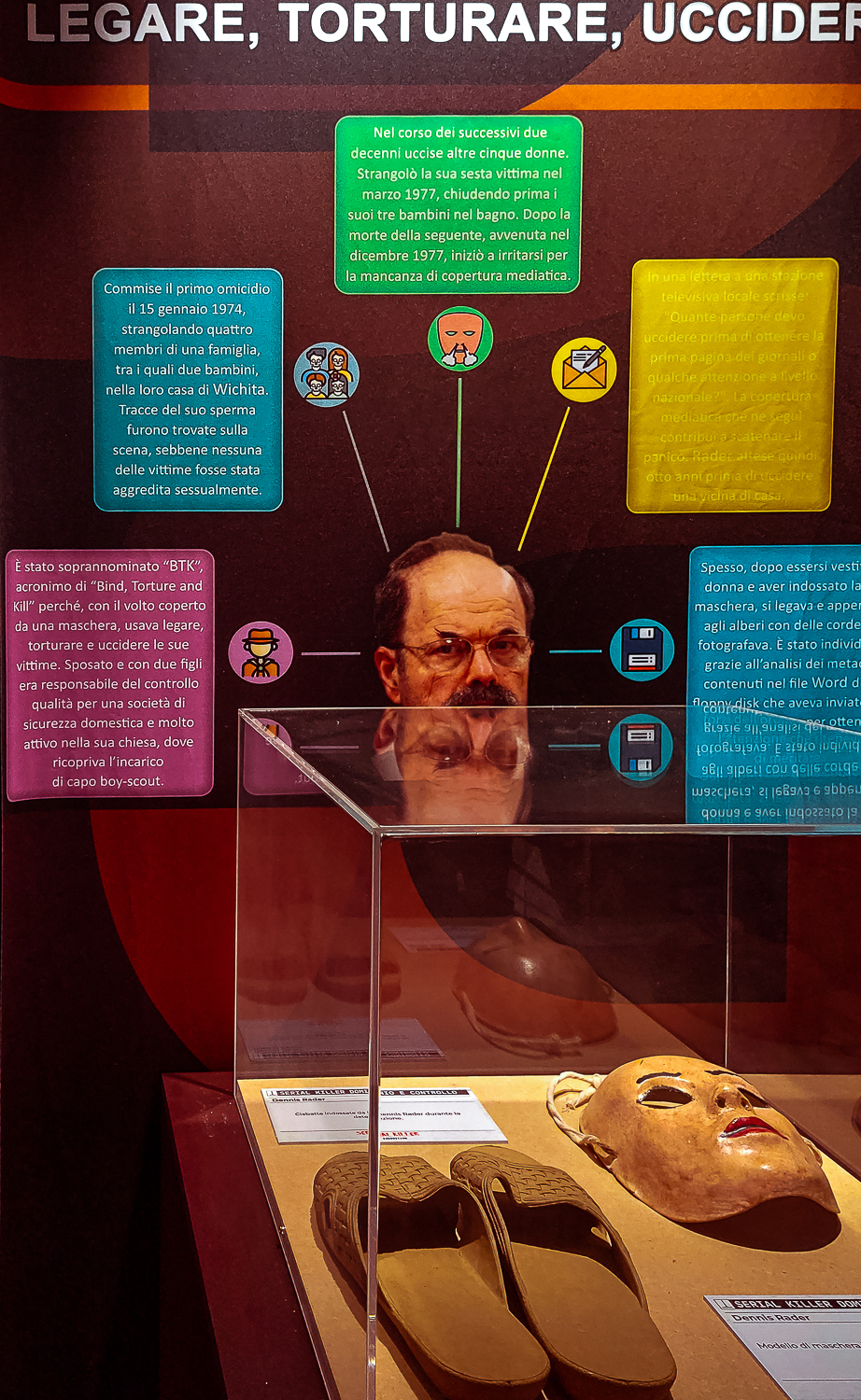Stand Espositivo Dennis Nilsen presso “Serial Killer Exhibition” Milano 2023