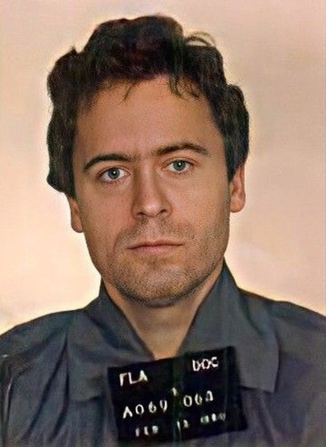 Ted Bundy in a 1980 Florida Department of Corrections inmate ID photo.